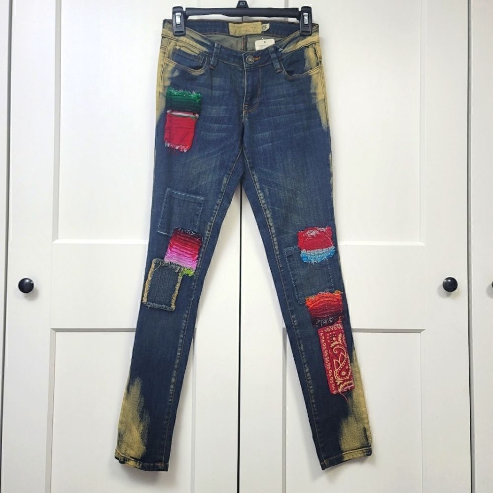 Free People patch jeans, size 25